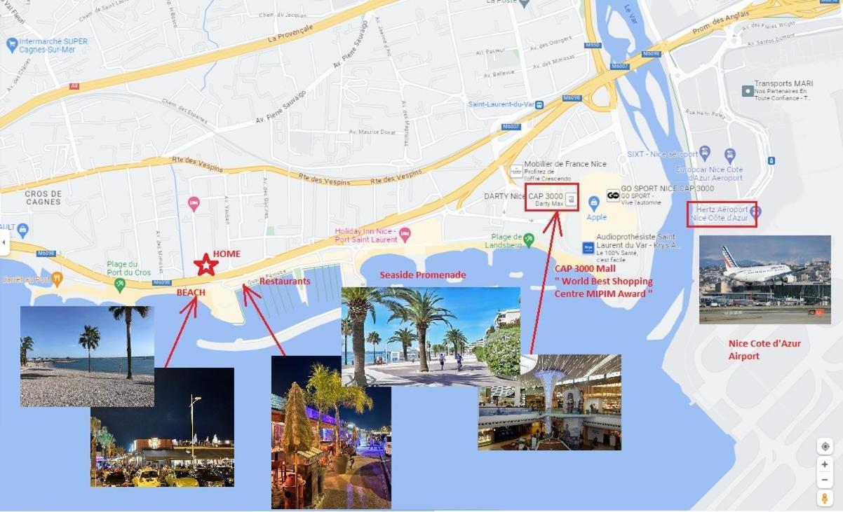 Apartment En Bord De Avec Piscine - Jusqu'a 6 Personnes Nice